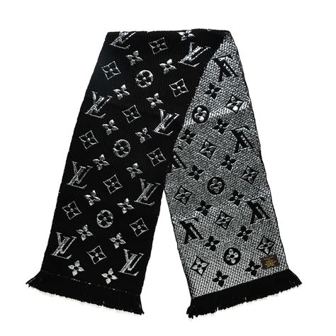 louis vuitton scarf mens black|louis vuitton chunky knit scarf.